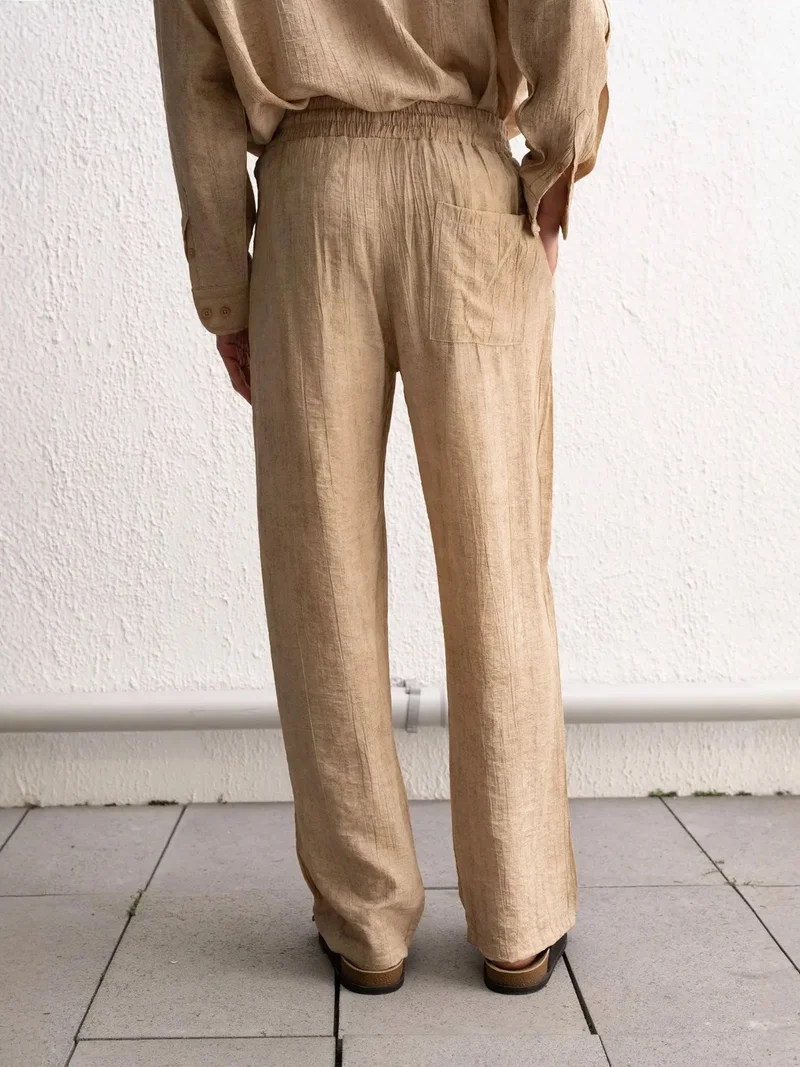 Giesto GIESTO Relaxed Fit Straight Leg Pants with Pocket